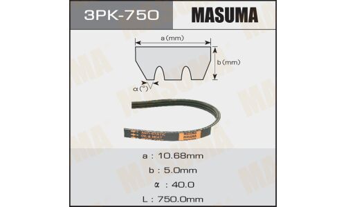 Ремень ручейковый Masuma 3PK- 750