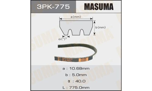 Ремень ручейковый "Masuma" 3PK- 775