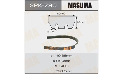 Ремень ручейковый MASUMA 3PK- 790