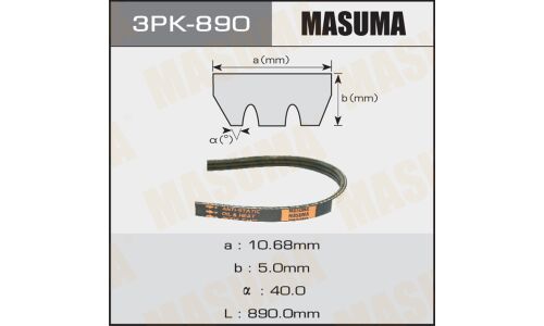 Ремень ручейковый Masuma 3PK- 890