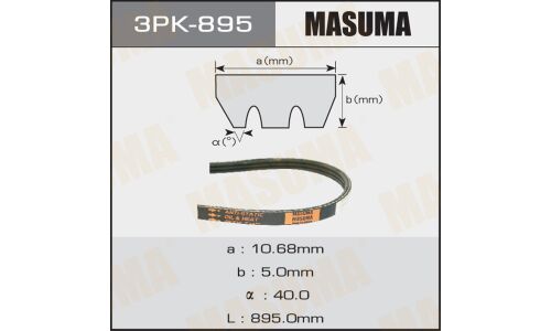Ремень ручейковый MASUMA 3PK-895