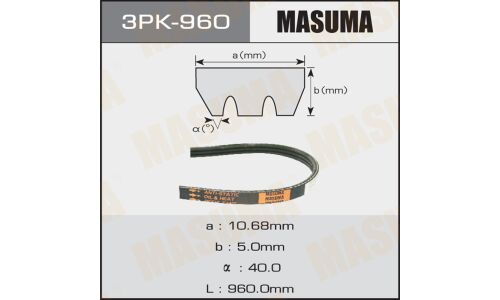 Ремень ручейковый MASUMA 3PK- 960