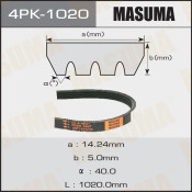 Ремень ручейковый Masuma 4PK-1020