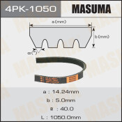 Ремень ручейковый Masuma 4PK-1050