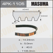 Ремень ручейковый Masuma 4PK-1105