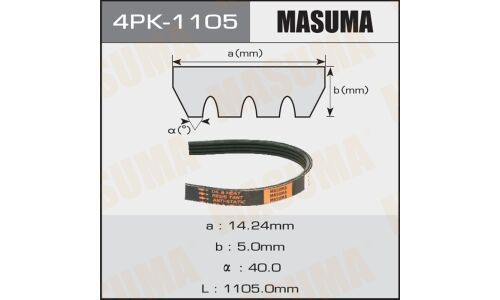 Ремень ручейковый Masuma 4PK-1105