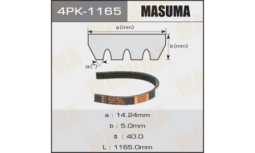 Ремень ручейковый MASUMA 4PK-1165