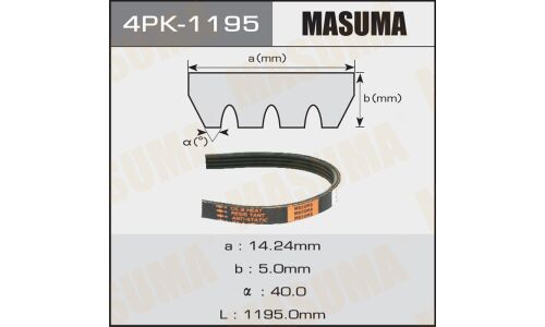 Ремень ручейковый "Masuma" 4PK-1195