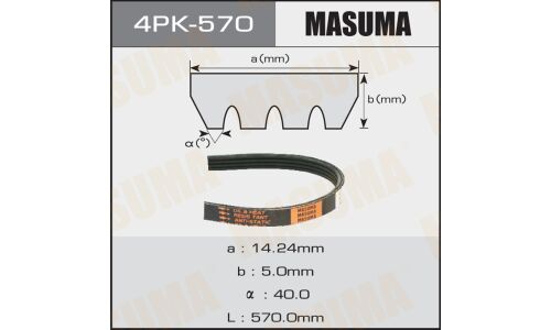 Ремень ручейковый "Masuma" 4PK- 570