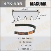 Ремень ручейковый Masuma 4PK- 635