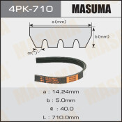 Ремень ручейковый Masuma 4PK- 710