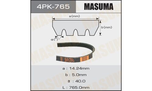 Ремень ручейковый Masuma 4PK- 765