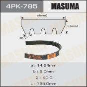 Ремень ручейковый Masuma 4PK- 785