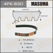 Ремень ручейковый Masuma 4PK- 830