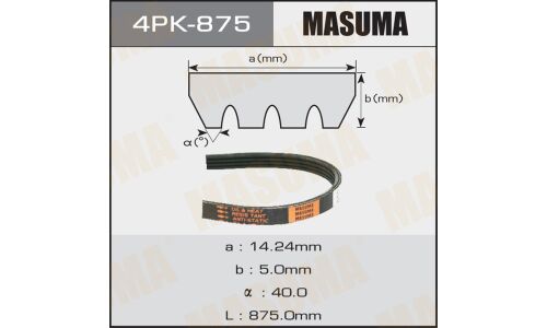 Ремень ручейковый Masuma 4PK- 875