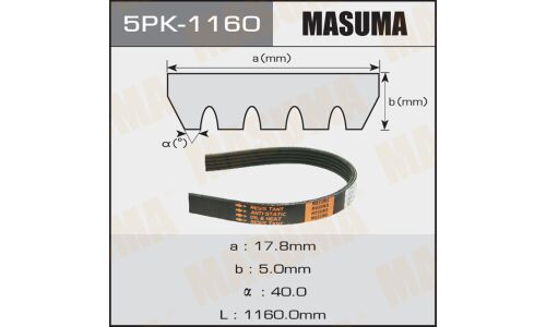 Ремень ручейковый MASUMA 5PK-1160