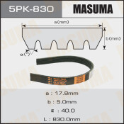 Ремень ручейковый Masuma 5PK- 830