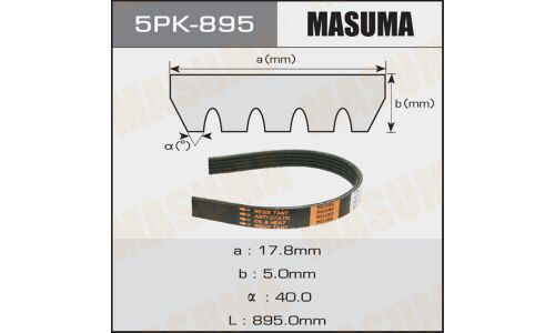 Ремень ручейковый Masuma 5PK- 895
