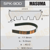 Ремень ручейковый Masuma 5PK- 900
