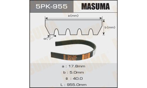 Ремень ручейковый Masuma 5PK- 955