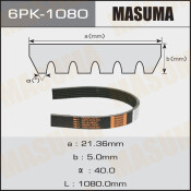 Ремень ручейковый Masuma 6PK-1080