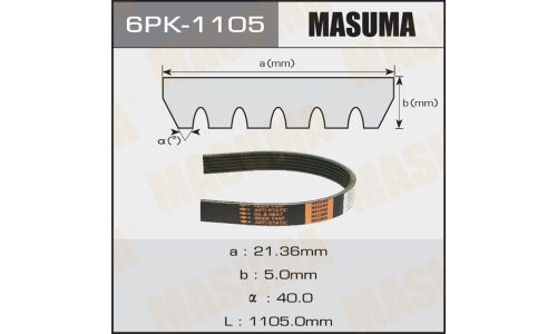 Ремень ручейковый Masuma 6PK-1105