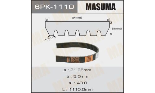 Ремень ручейковый Masuma 6PK-1110
