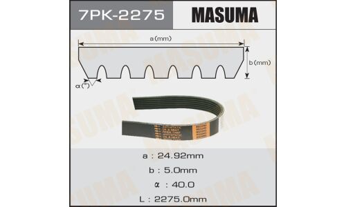 Ремень ручейковый "Masuma" 7PK-2275