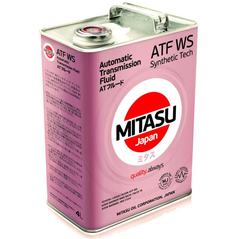 

Масло трансмиссионное Mitasu ATF WS полусинтетическое, 4л, арт. MJ-331/4