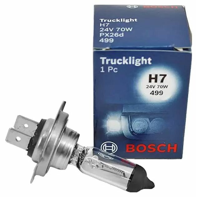 

Лампа галогенная Bosch Trucklight H7 (PX26d, T11), 24В, 70Вт, 3200К, 1 шт