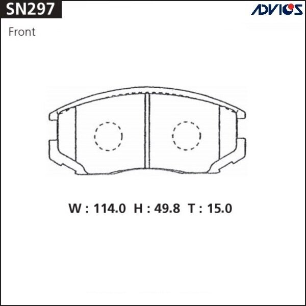 

Колодки тормозные ADVICS дисковые, арт. SN297