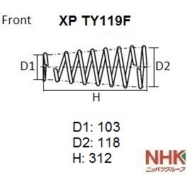 

Пружина подвески NHK XP, арт. XP TY119F