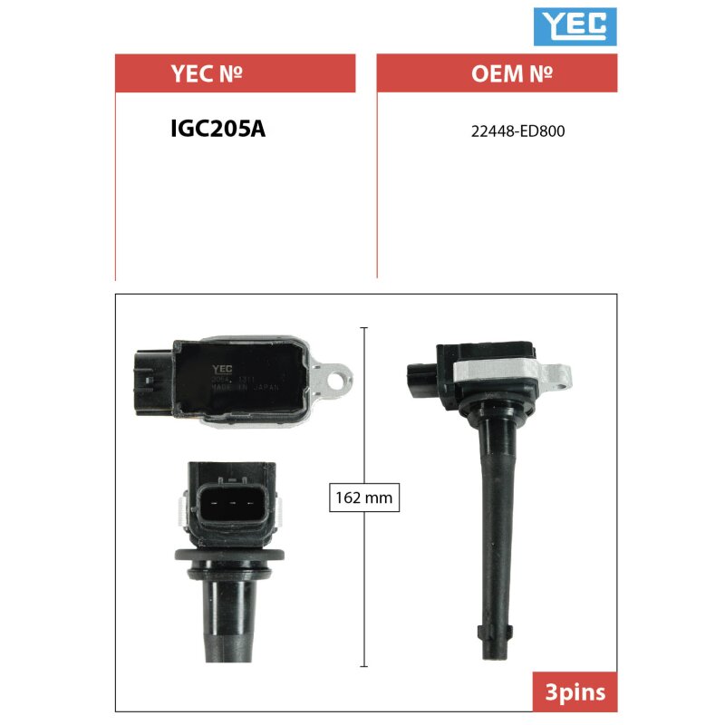 

Катушка зажигания YEC, арт. IGC205A