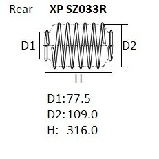 

Пружина подвески NHK XP, арт. XP SZ033R