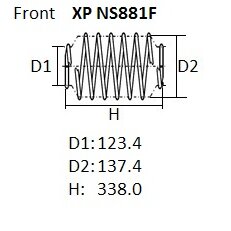 

Пружина подвески NHK XP, арт. XP NS881F
