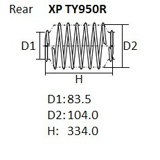 

Пружина подвески NHK XP, арт. XP TY950R
