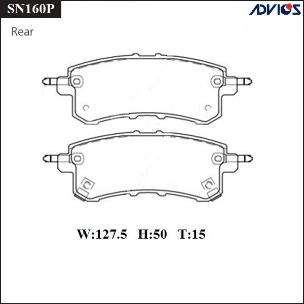 

Колодки тормозные ADVICS дисковые, арт. SN160P