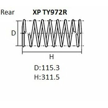 

Пружина подвески NHK, арт. XPTY972R