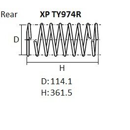 

Пружина подвески NHK, арт. XPTY974R