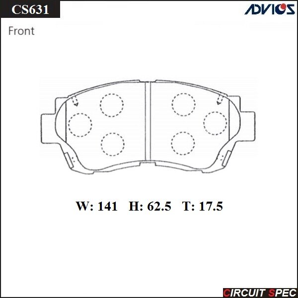 

Колодки тормозные ADVICS дисковые, спортивные, арт. CS631