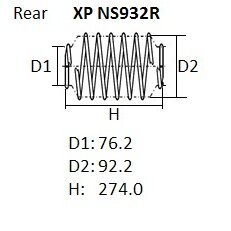 

Пружина подвески NHK, арт. XPNS932R