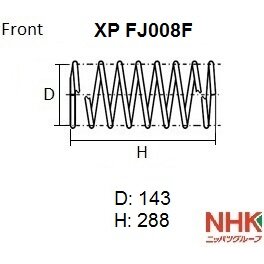 

Пружина подвески NHK XP, арт. XP FJ008F