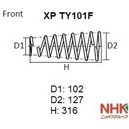 

Пружина подвески NHK XP, арт. XP TY101F