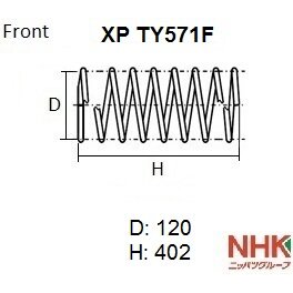 

Пружина подвески NHK XP, арт. XP TY571F