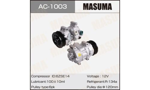 Компрессоры кондиционера MASUMA, COROLLA, AURIS / ZRE151L, ZRT270L / 1ZRFE, 3ZRFBE