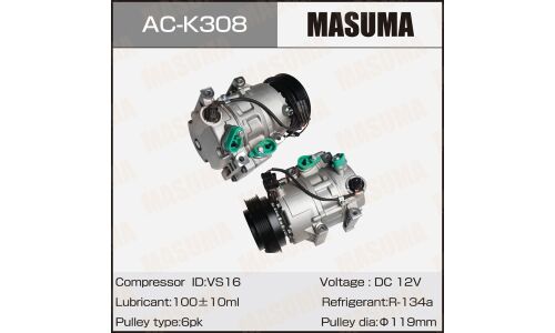 Компрессоры кондиционера MASUMA, HYUNDAI IX35, TUCSON II / THETA2