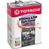 Масло трансмиссионное Totachi Ultima LSD Syn-Gear 75w90, синтетическое, API GL-5/MT-1, для МКПП, мостов и дифференциалов повышенного трения, 4л, арт. G3301 Масло трансмиссионное Totachi Ultima LSD Syn-Gear 75w90, синтетическое, API GL-5/MT-1, для МКПП, мостов и дифференциалов повышенного трения, 4л, арт. G3301
