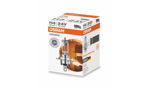Лампа галогенная Osram Original Line H4 (P43t, T16), 24В, 75/70Вт, 3200К, 1 шт, арт. 64196