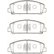 Колодки тормозные дисковые Kashiyama, передние, комплект на ось (4 шт), арт. D1304M