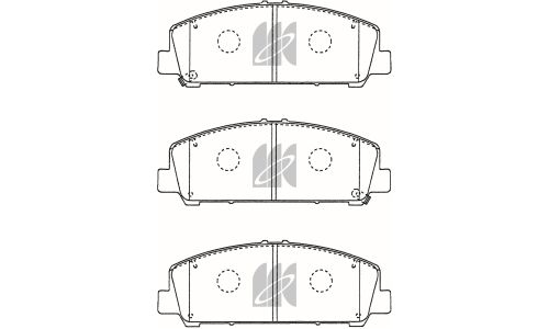 Колодки тормозные дисковые Kashiyama, передние, комплект на ось (4 шт), арт. D1304M